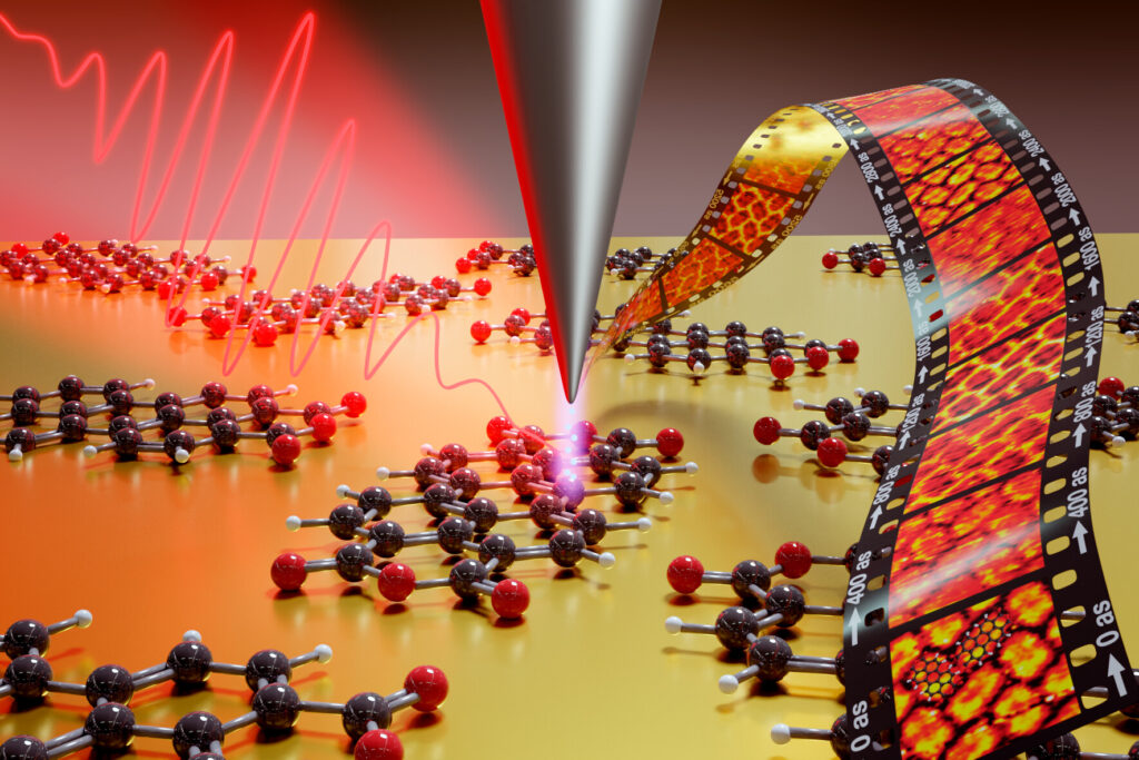 Scientific illustration- scanning tunneling microscope