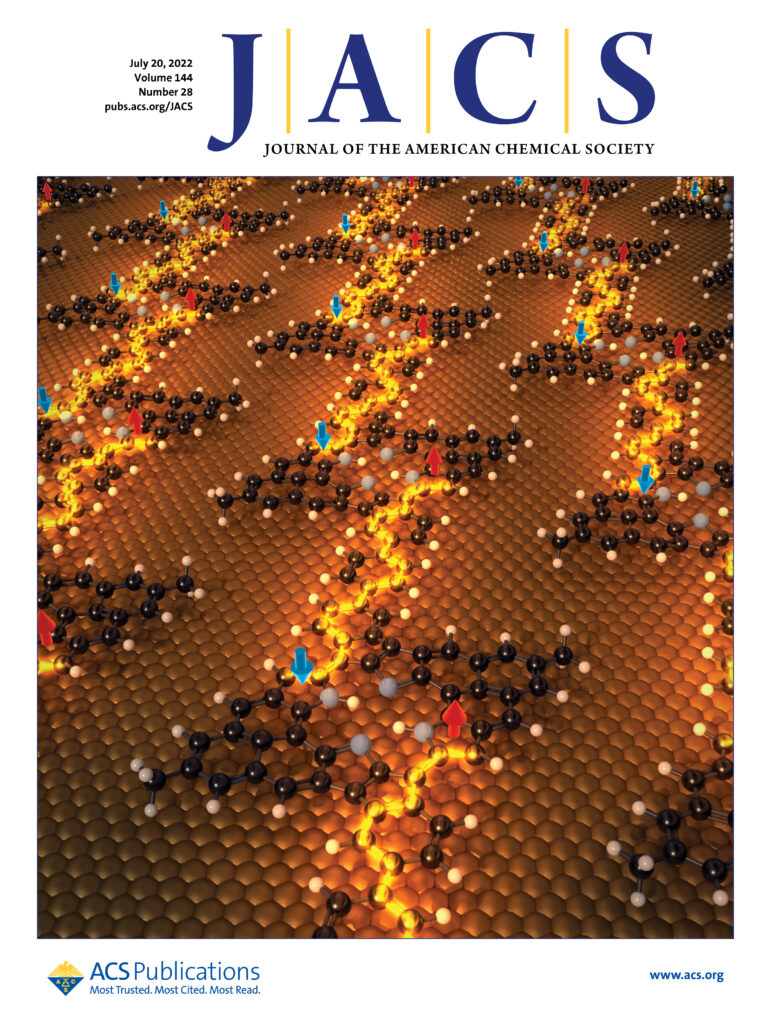 Journal Cover-JACS-Interplay between π-conjugation and exchange magnetism in one-dimensional porphyrinoid polymers