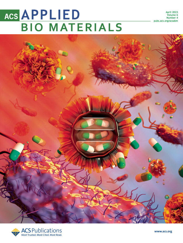 Journal Cover-Applied Biomaterials-Infrared-activated bactericide: rhenium disulfide (ReS2)-functionalized mesoporous silica nanoparticles