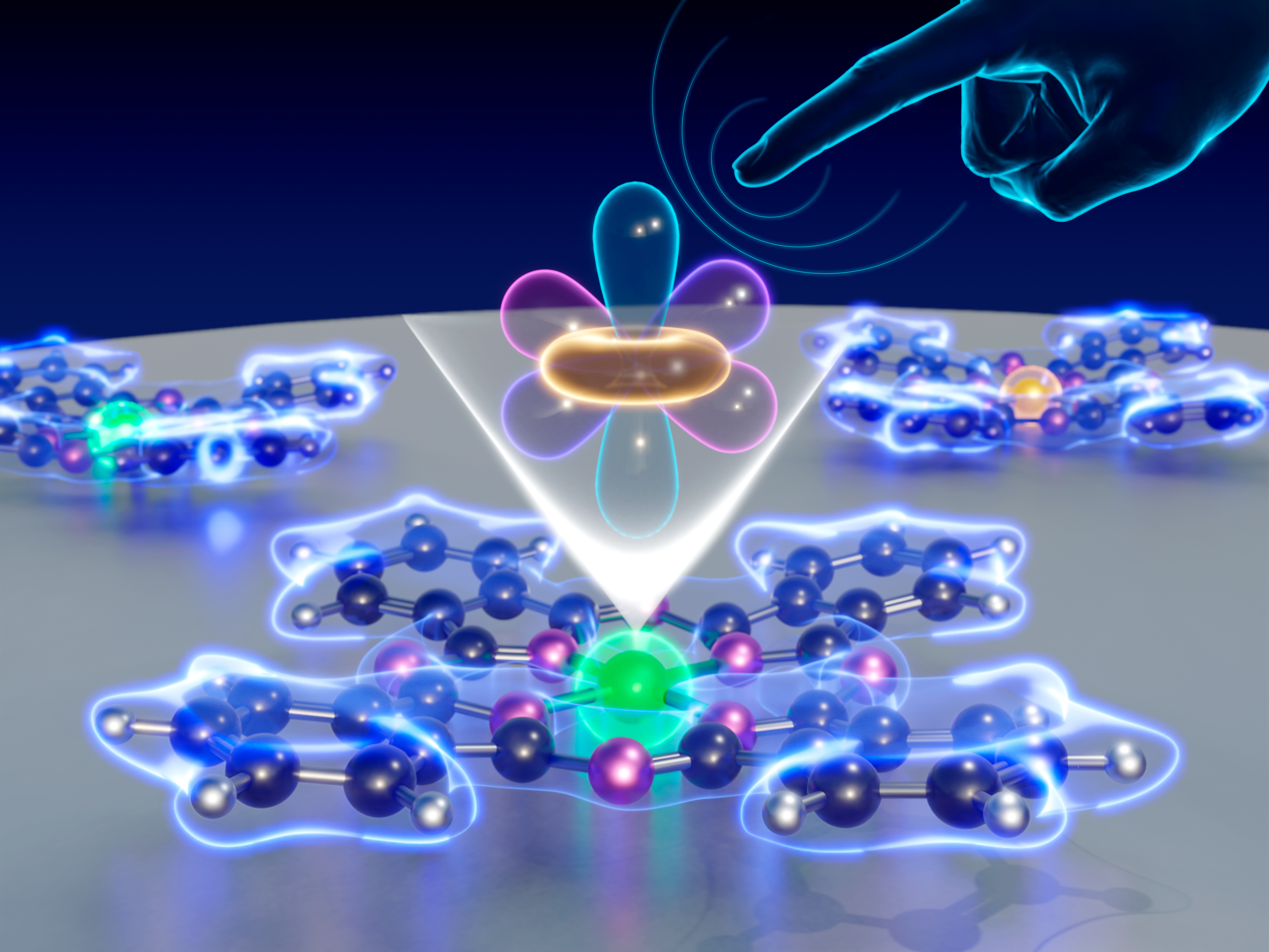 Observation of electron orbital signatures of single atoms within metal-phthalocyanines using atomic force microscopy
