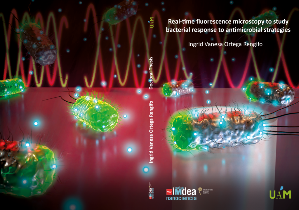 Scientific illustration, thesis cover -Ingrid Ortega-Microscopy