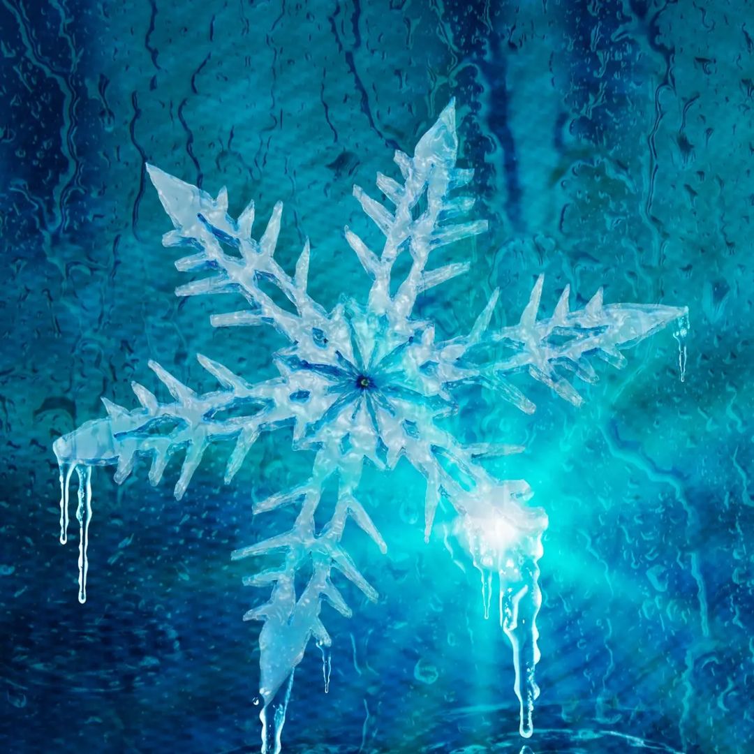  crystalline lattice melting, artistically represented here as a snowflake, is superimposed upon its coherent X-ray scattering pattern

